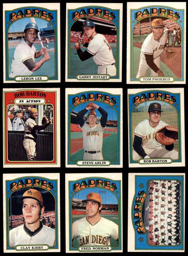 1972 O-Pee-Chee Padres Near Team Set 4.5 - VG/EX+ 6619635 (12 / 20 cards)