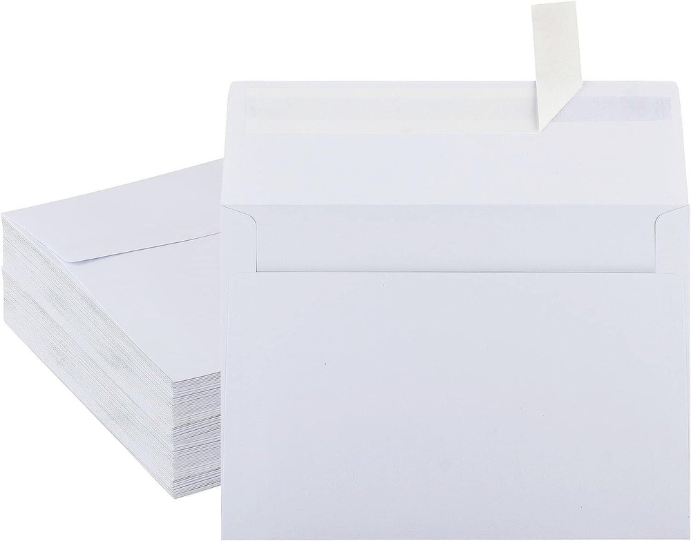 50 Pack White Envelopes, 5 x 7 Inch Envelopes,A7 Envelopes, Card Envelopes