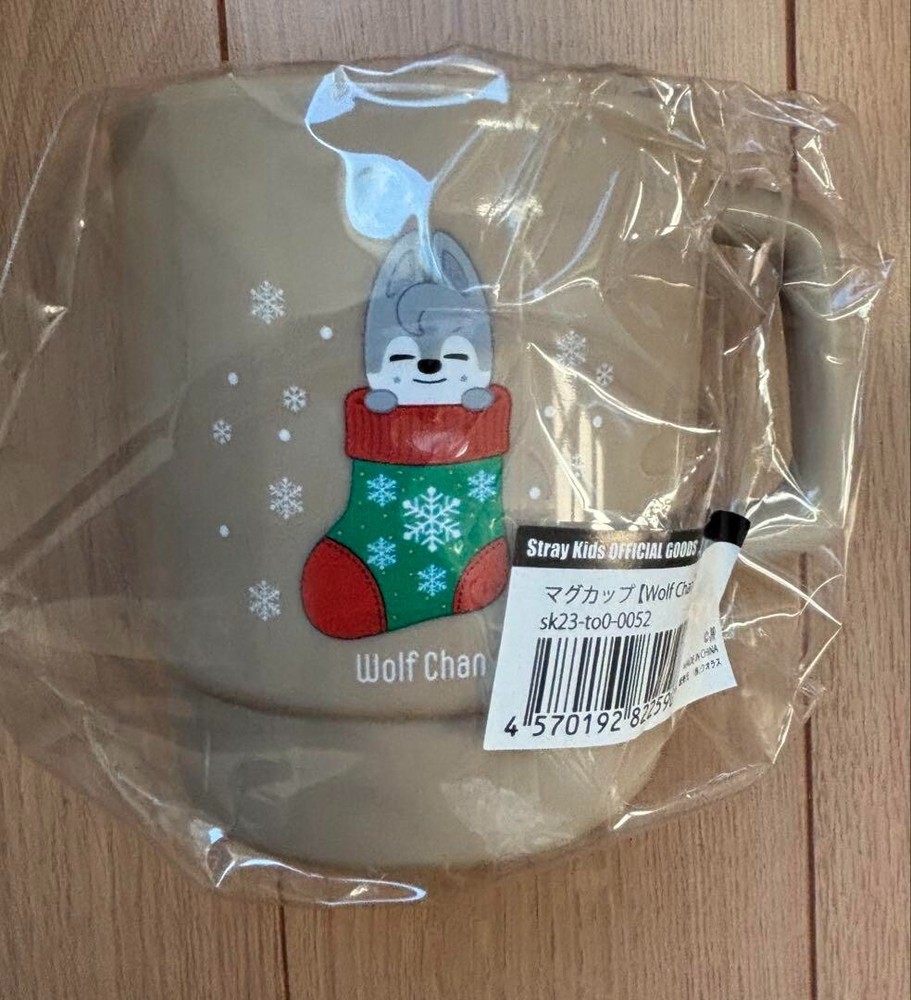 Stray Kids Xmas Wolf Chan Bang Chan Mug Cup Popup Store 2023 Limited Edition New