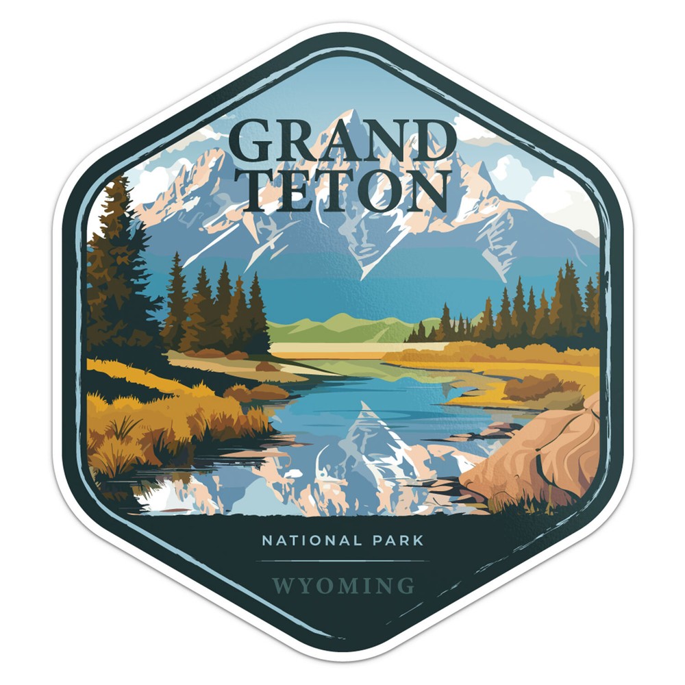 Grand Teton National Park Vinyl Car Bumper Sticker Decal