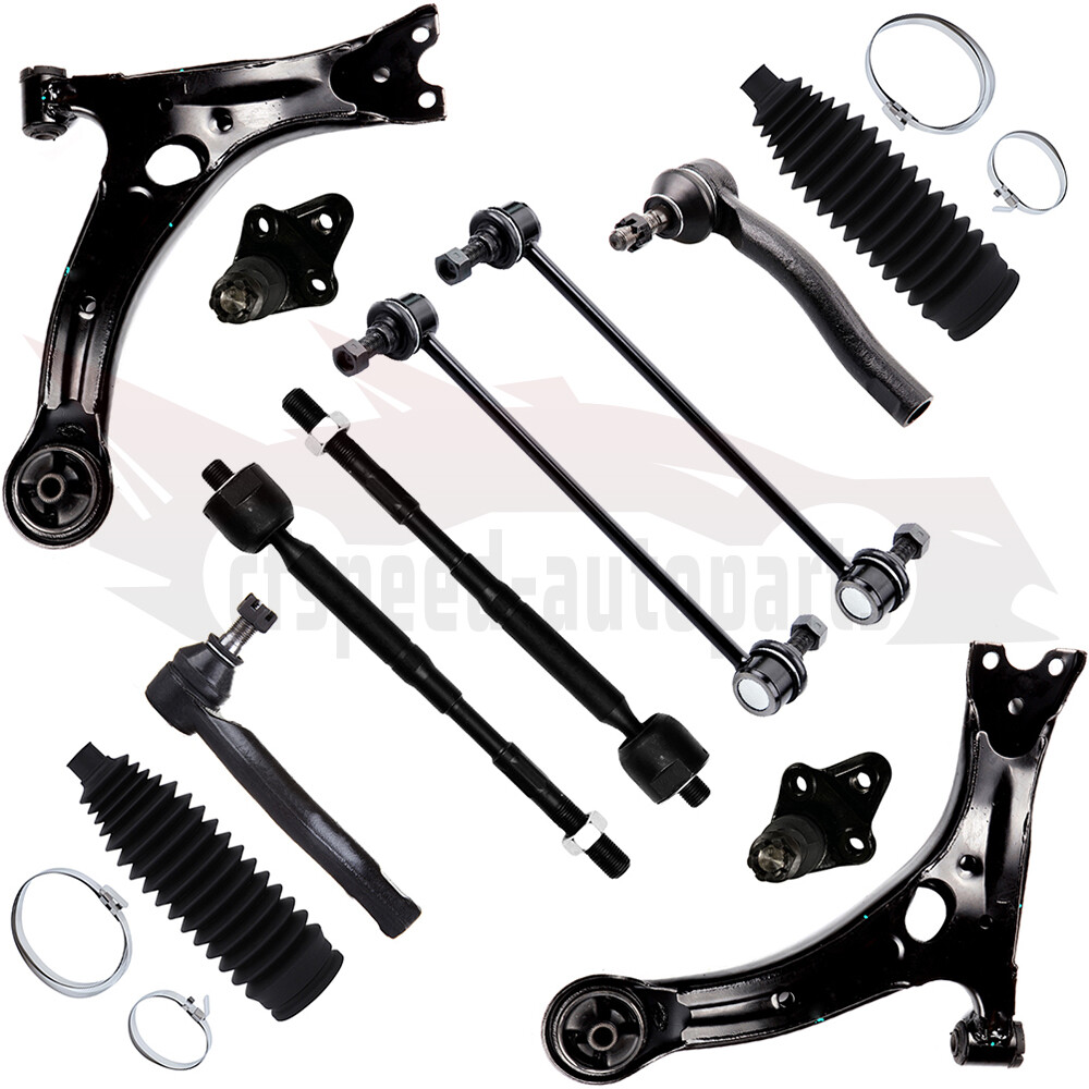 12x Front Lower Control Arm Tie Rod End Ball Joint Fit 2003-2008 Toyota Corolla