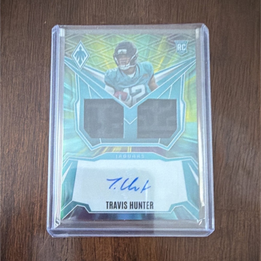 2025 Panini Phoenix Travis Hunter Jaguars Rookie Auto Patch RPS 22/25 DRP-THR