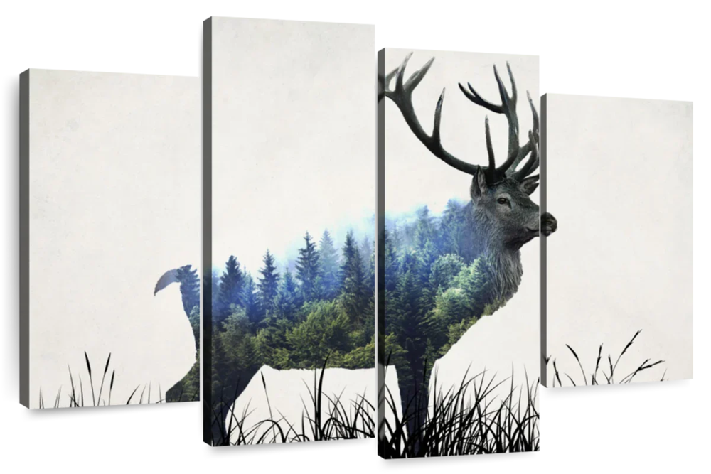Abstract Forest Buck Wall Art-image