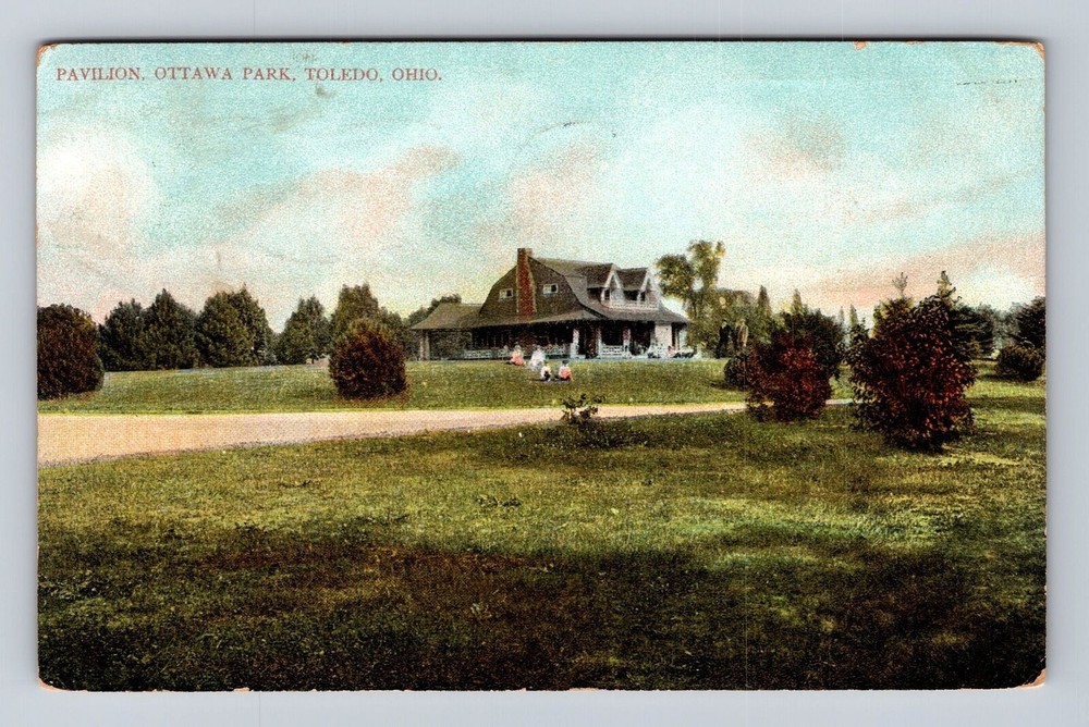 Toledo OH-Ohio, Pavilion, Ottawa Park Antique, Vintage c1907 Souvenir Postcard