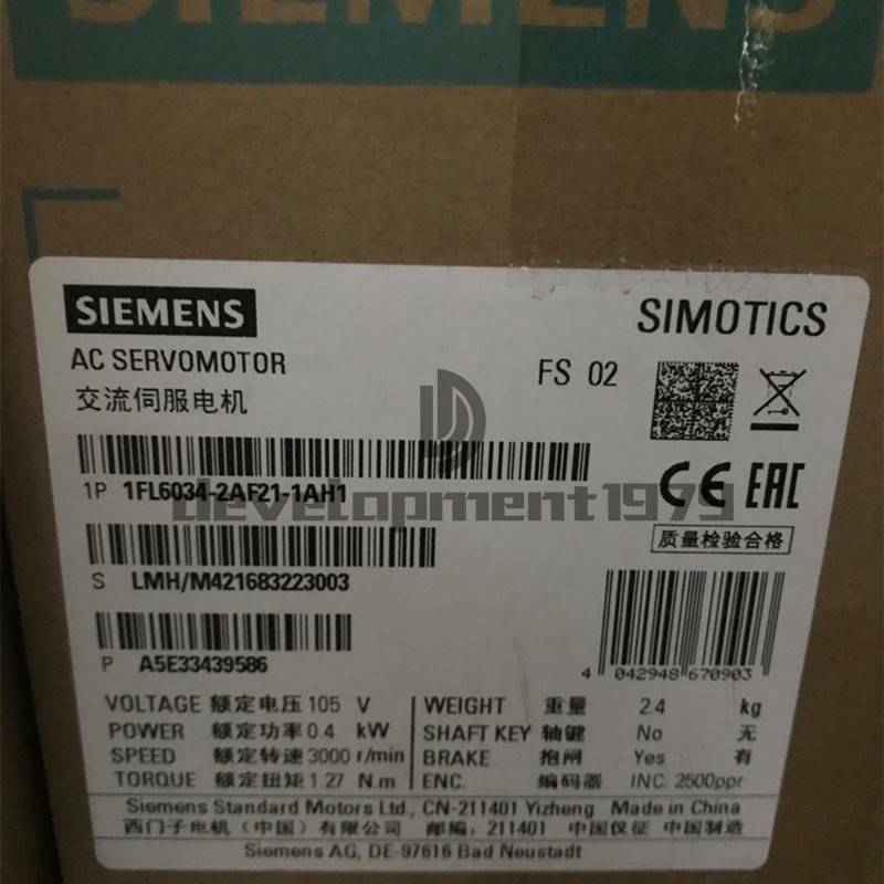 1PC NEW SIEMENS Servo Motor 1FL6034-2AF21-1AH1