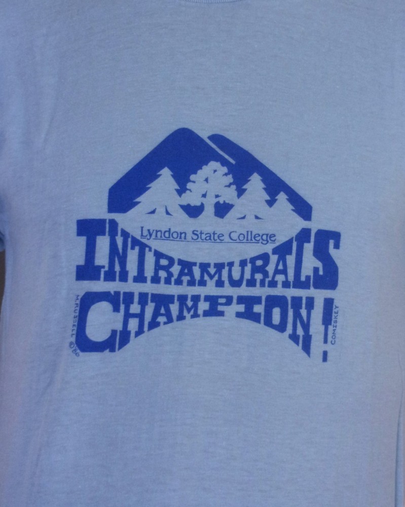 vintage 80s Lyndon State College T-Shirt Intramurals Champion single stitch XL