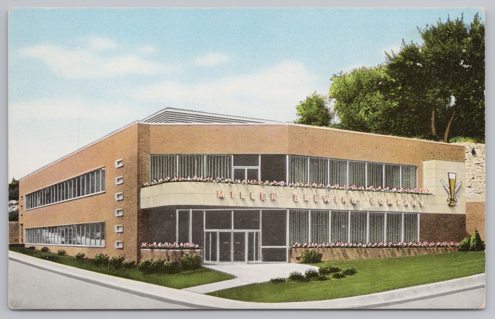 State View~Admin Building Miller Brewing Co Milwaukee WI~Vintage Postcard