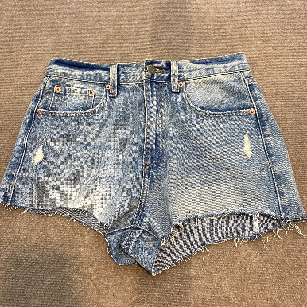 Pistola Shorts Women 26 Blue Denim Los Angeles Maeve Cut Off Distressed Regular