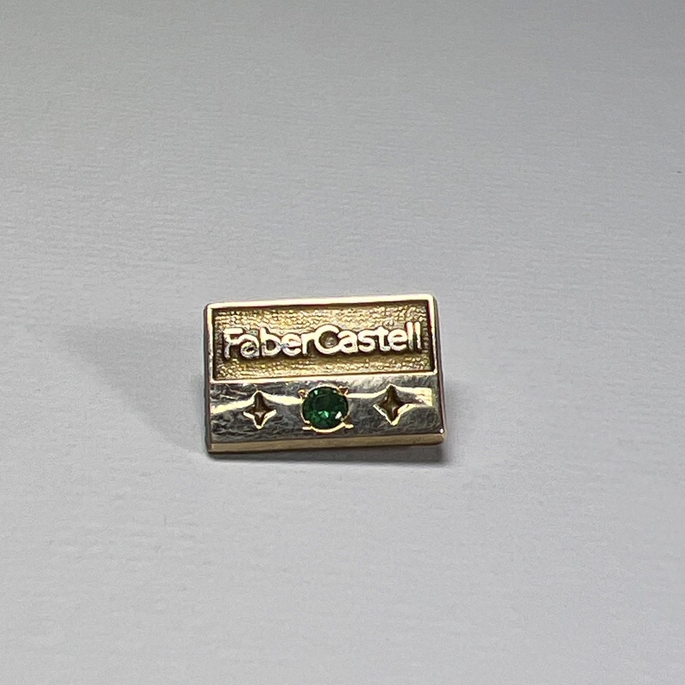 (RARE) 🔥 Vintage 10K Gold Faber Castell Pin With Emerald
