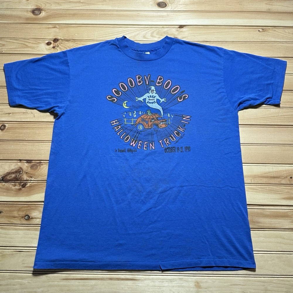 Vintage 90s Scooby Doo Boos Halloween Horror Parody Cartoon Truck In Shirt - 2XL
