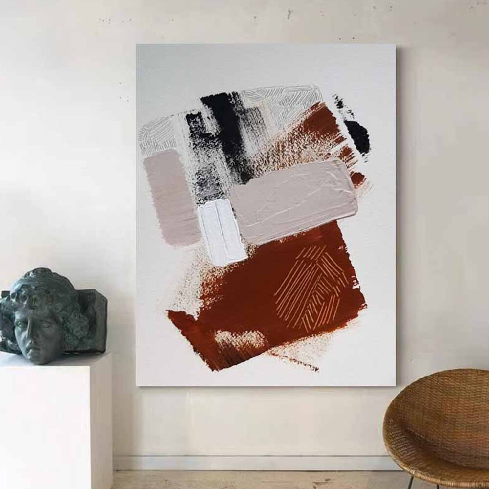 Modern 100% Hand Painted Abstract Oil Painting On Canvas Wall Art Unframed