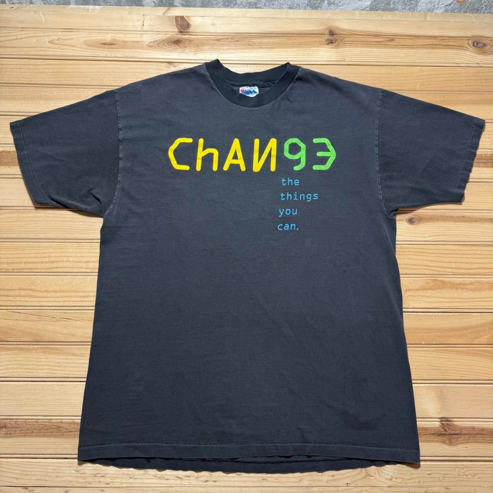 Vintage 90s Faded Channel 93XRT FM Chicago Rock Radio Station Shirt Size XL
