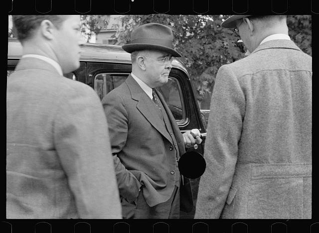Greenbelt Maryland 1930s Resettlement Administration Officials Men Suit Car