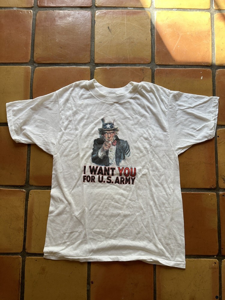 Vintage 70s 80s Uncle Sam Army Recruitment Tee Shirt