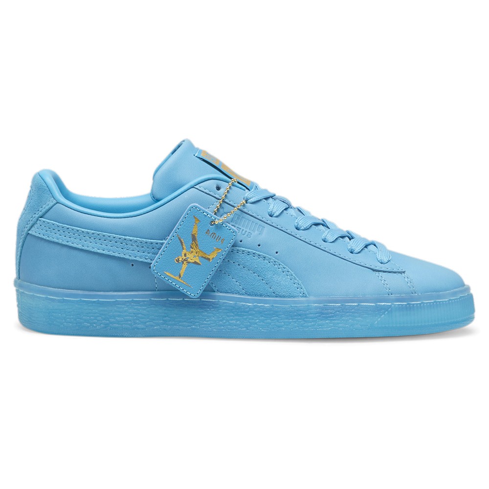 PUMA Suede Op Lace Up  Mens Blue Sneakers Casual Shoes 40074402