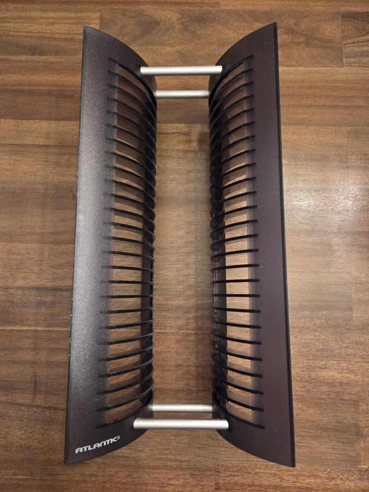 VTG 90's Atlantic CD Game Tower 25 Slot Holder Organizer Y2K Translucent Gray