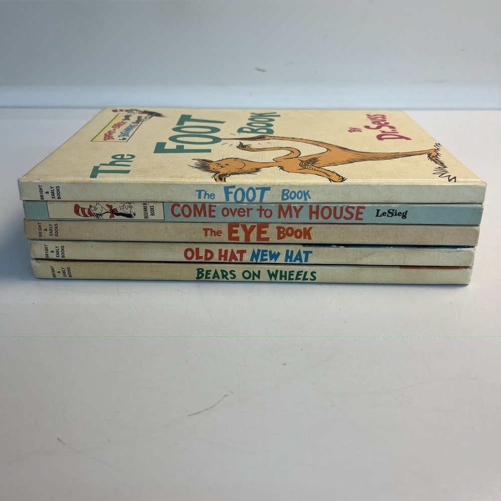 Vintage Bright and Early Book Lot Dr Seuss Berenstain LeSieg 1960s 1970s