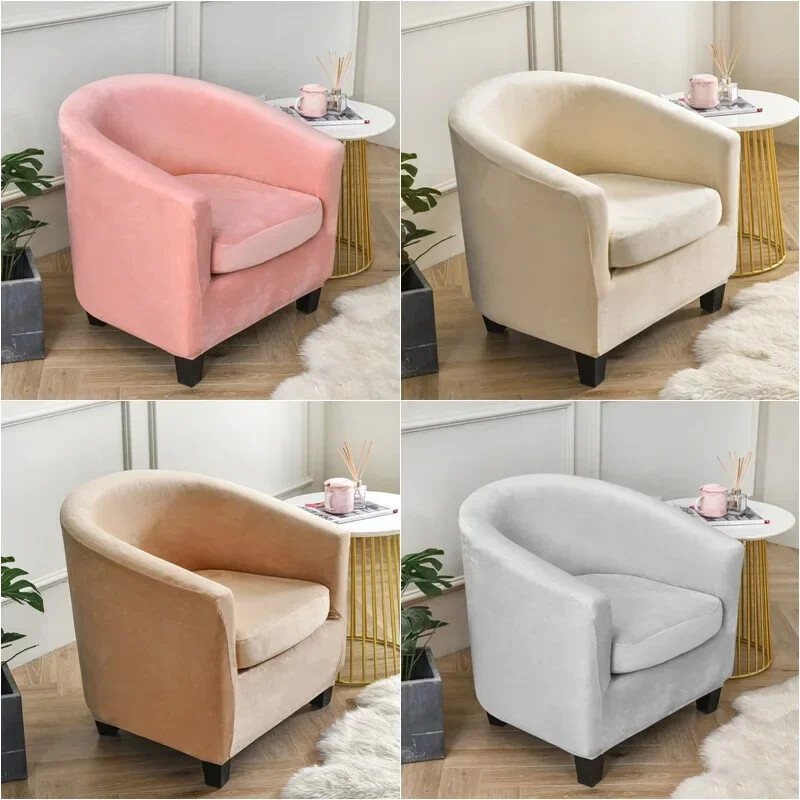 Split Velvet Sofa Slipcover for Armchairs and Club Sofas in Living Room