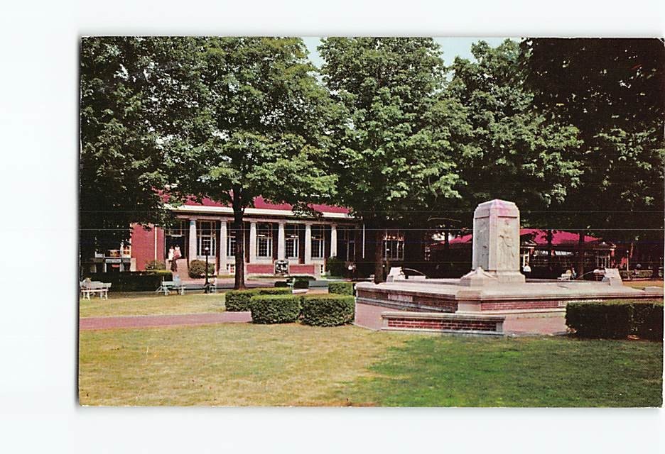 Postcard Bestor Plaza Post Office and Bookstore New York Lake Chautauqua USA