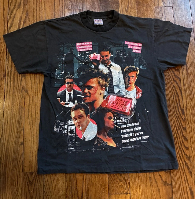 1999 Fight Club Movie Vintage T-shirt Reprint