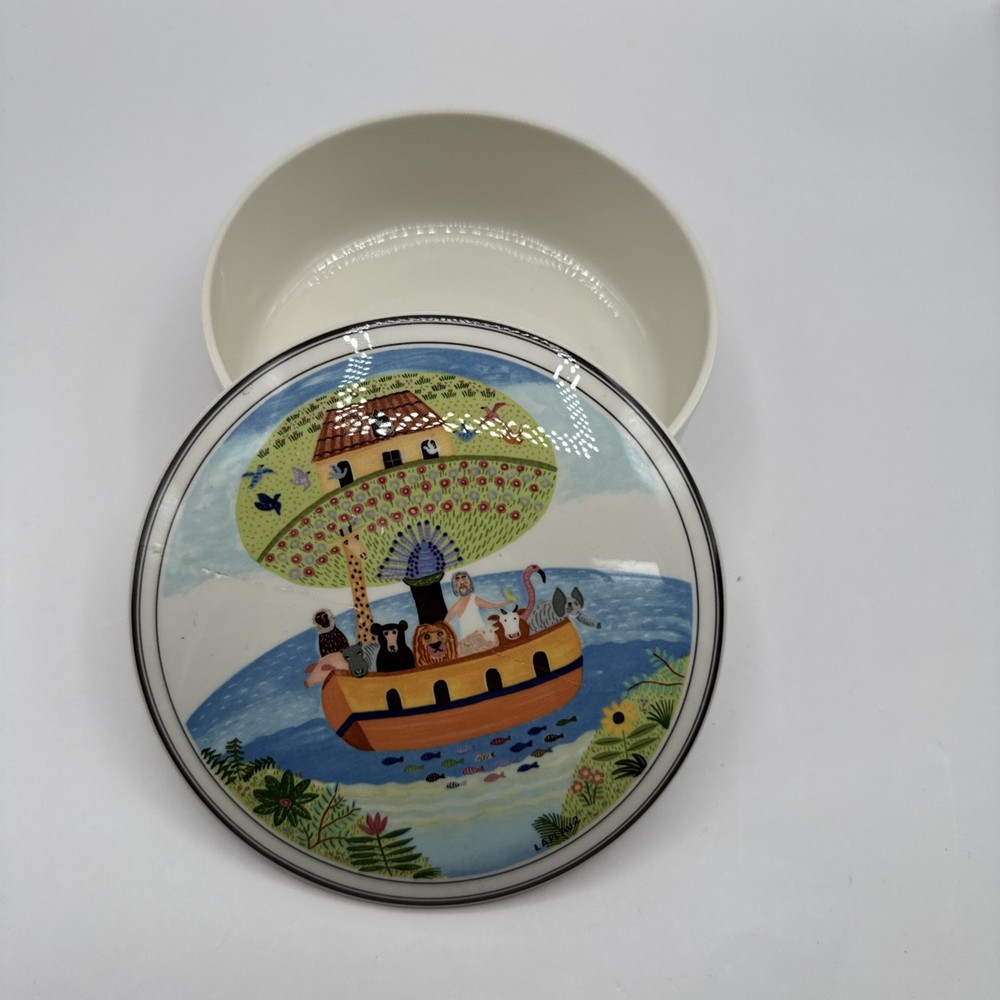 Villeroy & Boch Laplau Naïf Noah’s Ark Design Porcelain Trinket Candy Dish Baby