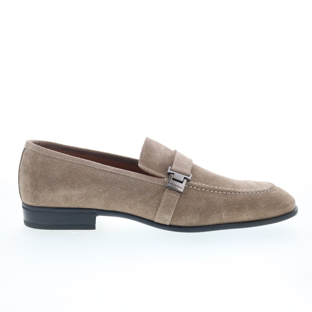 Bruno Magli Arlo BM5ARLG1 Mens Gray Suede Loafers & Slip Ons Casual Shoes