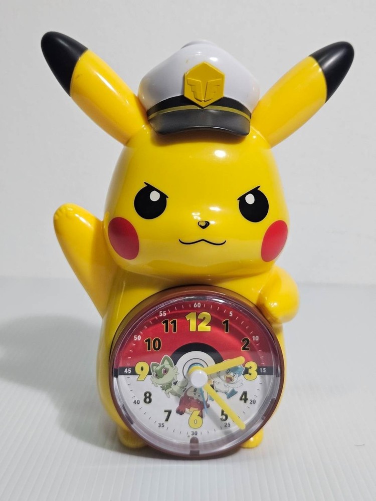 Pokemon Pikachu Alarm Clock Figure Desk Clock Japan Tested Working