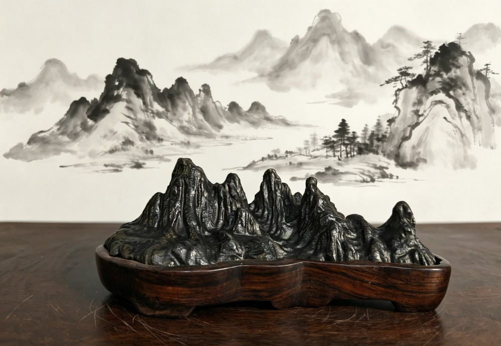 #11130.beautiful chinese Suiseki Bonsai LingBi stone-mountain-chinese art stone