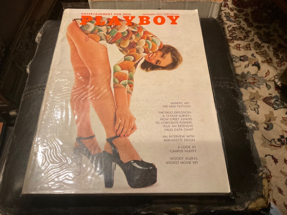Playboy Magazine September 1972, Tattoos, Woody Allen, Very Good