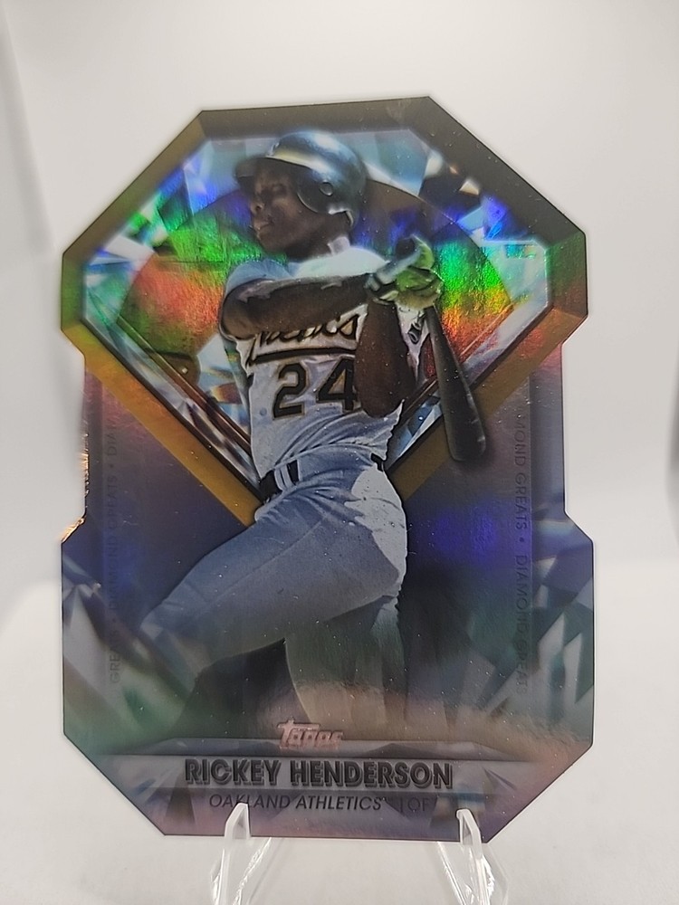 2022 Topps Series 1 Diamond Greats Die-Cut DGDC-20 Rickey Henderson Oakland A's