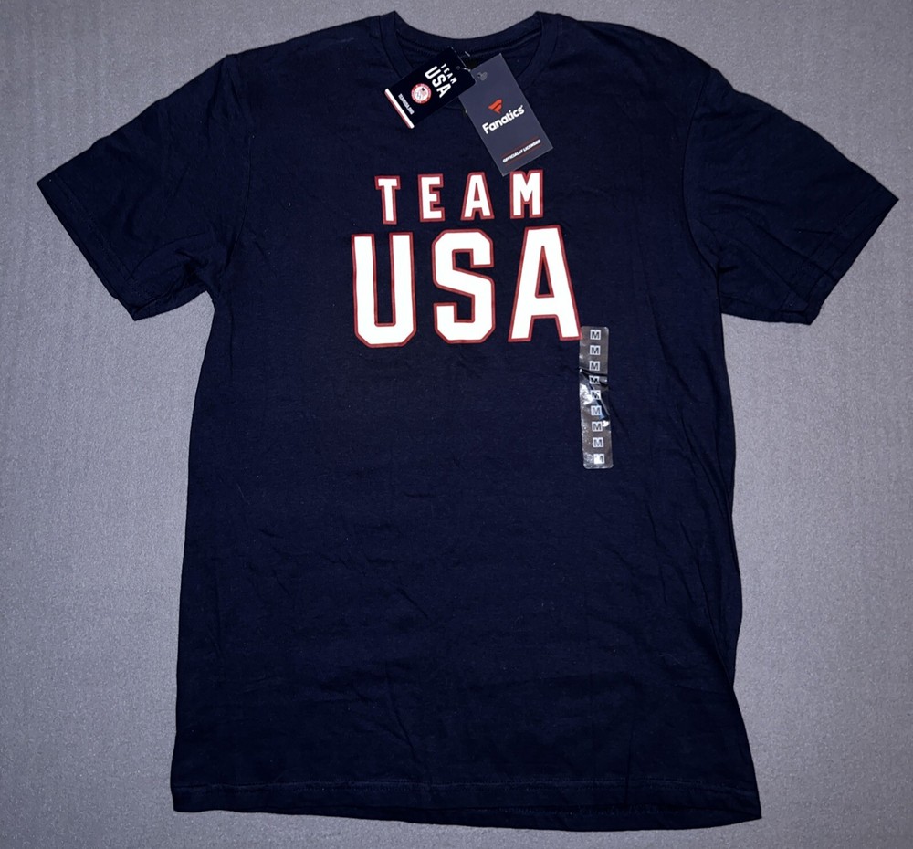 Olympics Men's Navy Blue Team USA M T-Shirt Fanatics Officially Licensed NWT