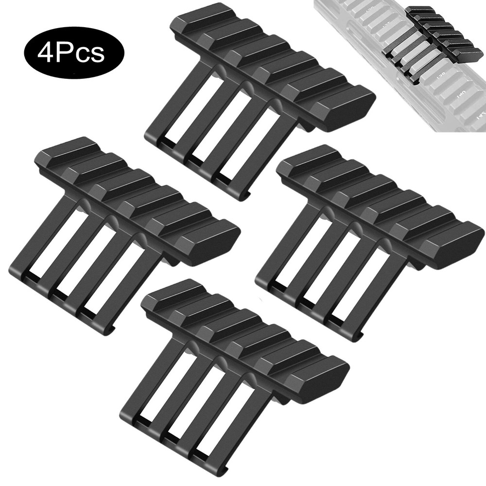 4Pcs Tactical 45° Offset 20mm Picatinny Rail Mount with 5 Slots