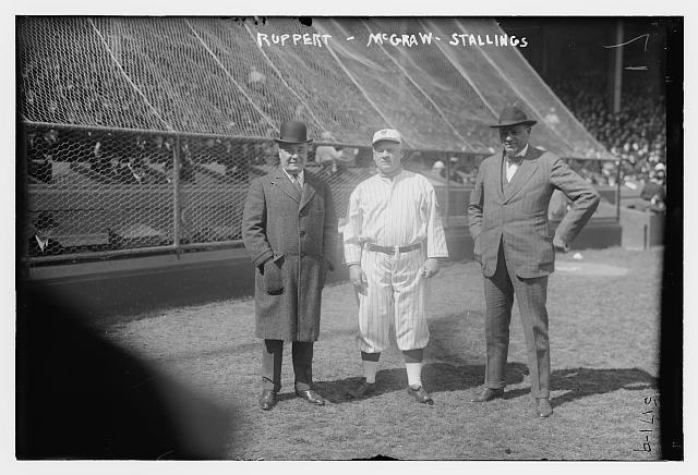 New York 1921 Jacob Ruppert John McGraw George Stallings Baseball Owners