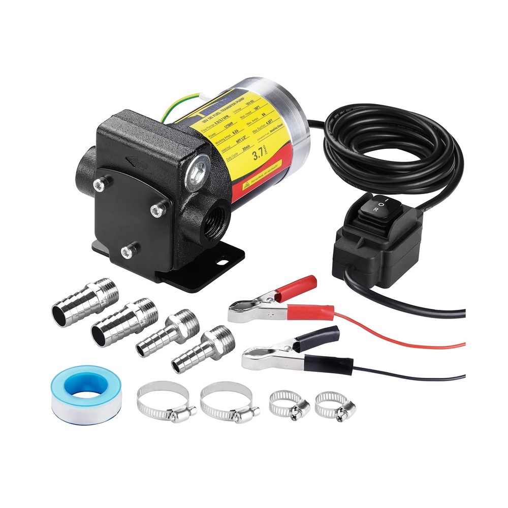 12V DC Self-priming Gasoline Fuel Oil Transfer Pump with Reversible Pumping f...