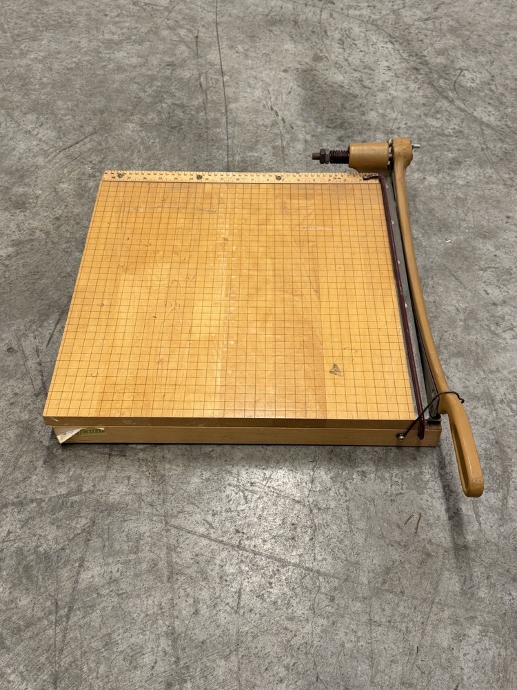 Vintage Ingento No 1162 24 x 24 Paper Cutter Wood Cast Iron