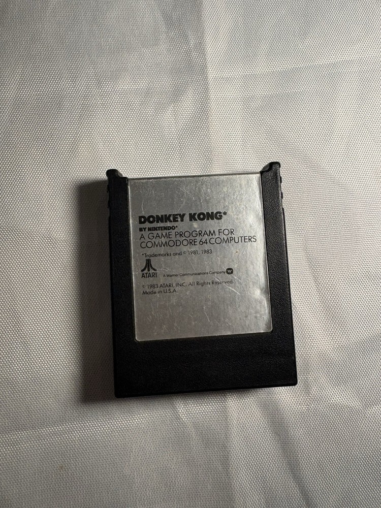 Donkey Kong Commodore 64 C64 Atari Nintendo Cartridge Tested Works Vintage 1983