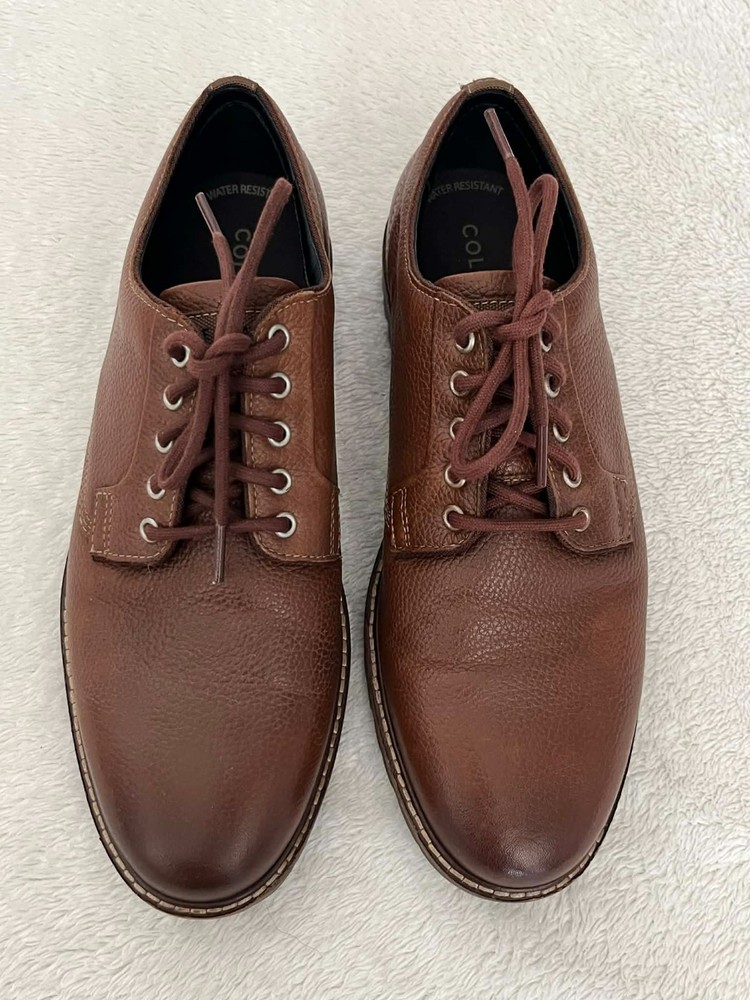 Cole Haan Men's Midland Lug Plain Oxford Dress Shoes Pebbled Leather size 9M