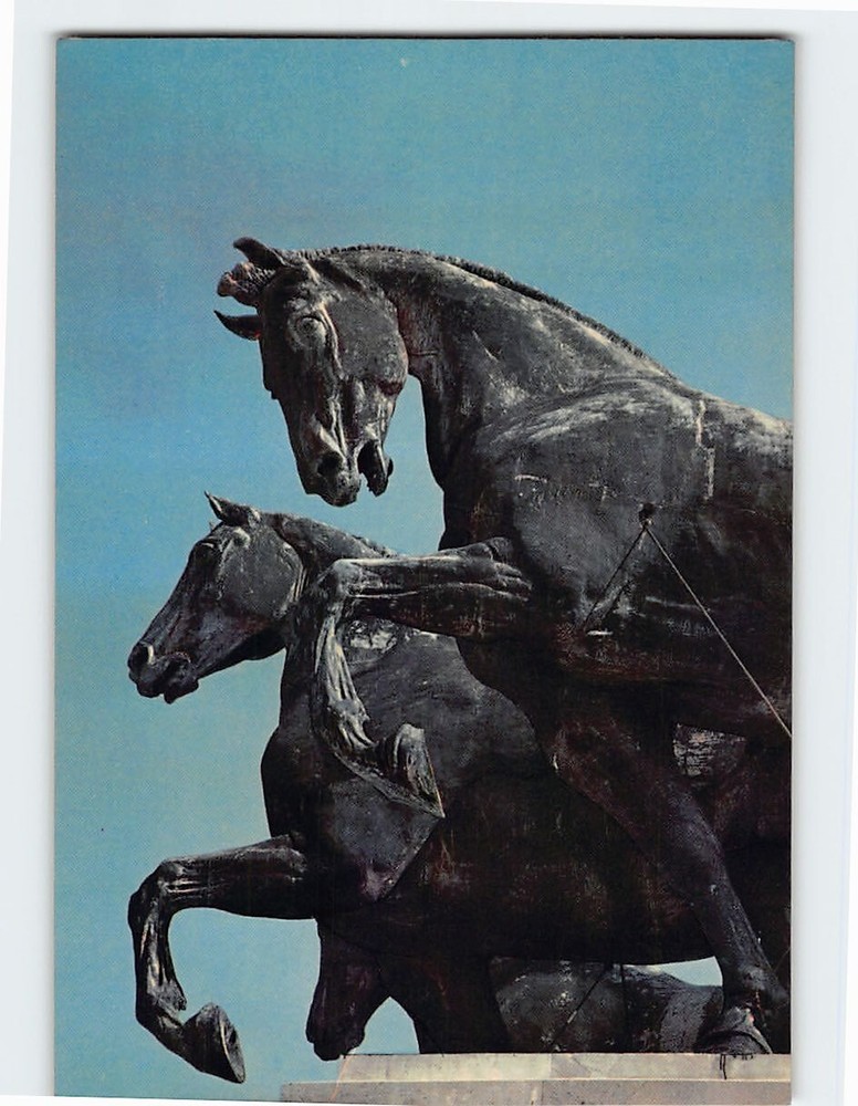 Postcard Horses of Quadriga of Unity Monumento a Vittorio Emanuele II Rome Italy