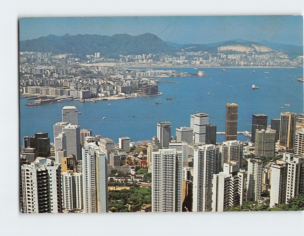 Postcard Hong Kong & Kowloon from the Peak Hong Kong China USA
