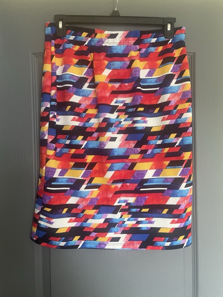 Women’s Travel Elements Straight Skirt Multi Color Size Large