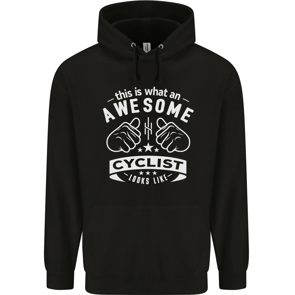 Awesome Cyclist Looks Like This Cycling Mens 80% Cotton Hoodie