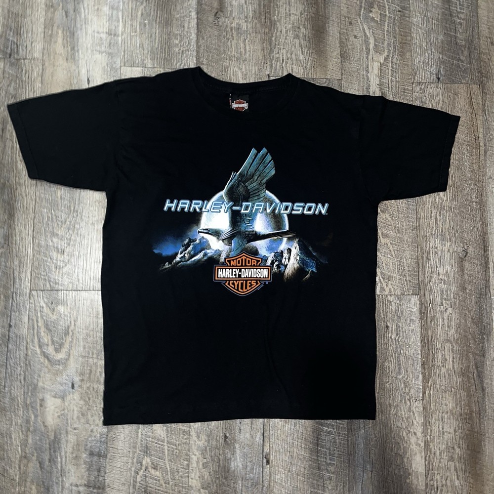 Vintage Harley-Davidson black t-shirt eagle graphic Size Large