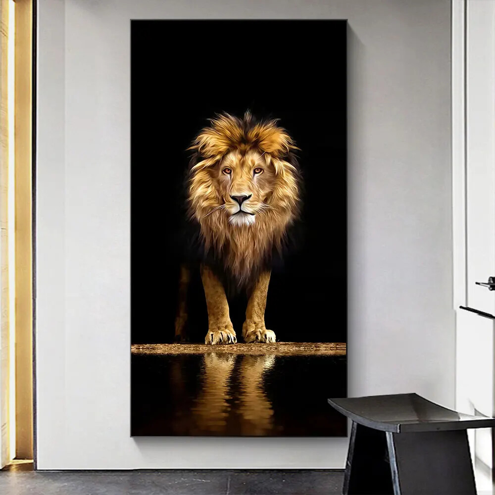 Wild Lion Canvas Painting Modern Animal Canvas Wall Art Poster Prints Home Decor