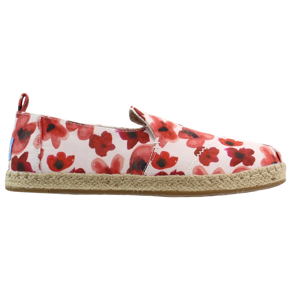 TOMS Deconstructed Alpagarta Slip On  Womens White Flats Casual 10012120