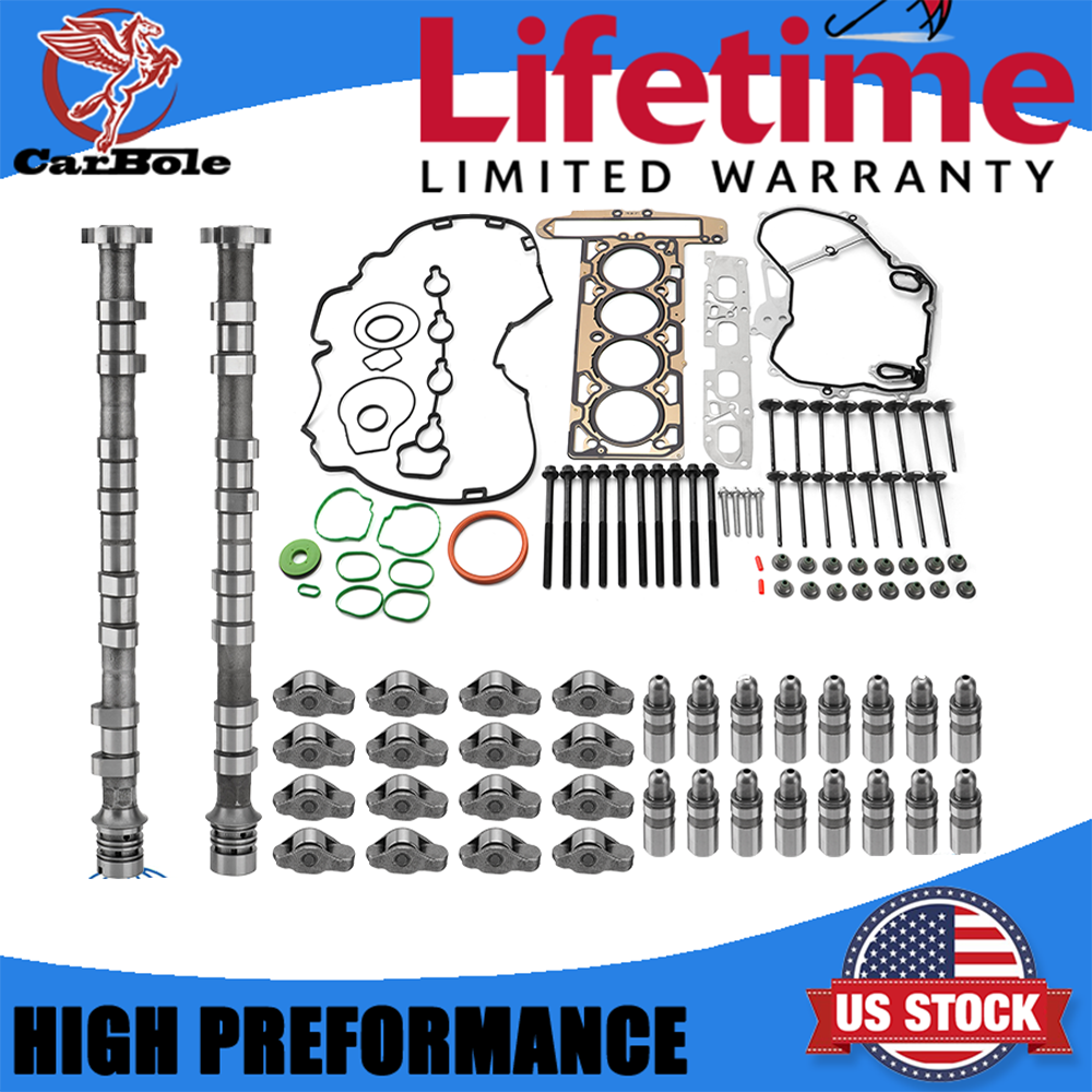 2.4L Head Gasket Seal & Intake Exhaust Cam+Rocker Arms Lifters Kit For Chevy GMC