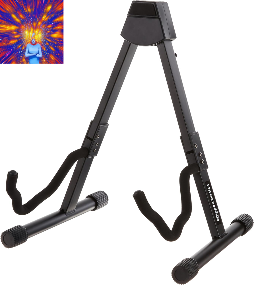 Adjustable Guitar Folding A-Shape Frame Stand for Acoustic and Electric Guitars