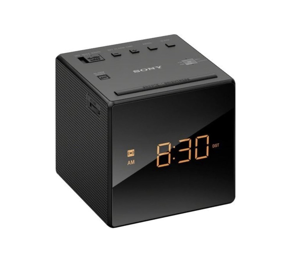 Sony ICF-C1 Black Alarm Clock Radio with FM/AM Tuner