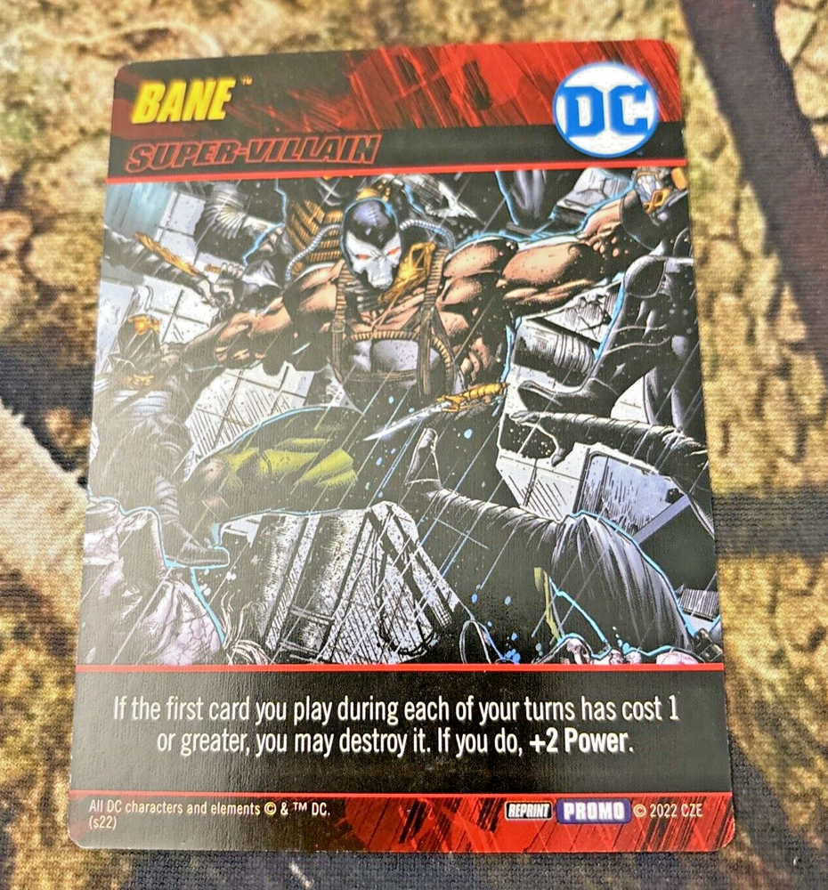 DC Comics Deck-Building Game Exclusive Promo Card Featuring Bane Character