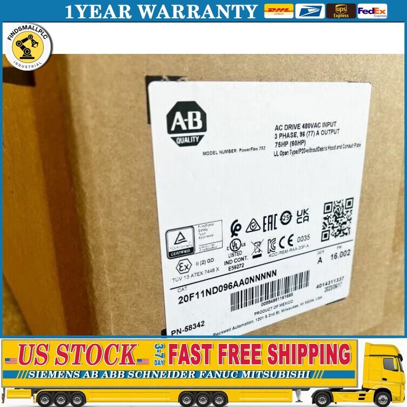 20F11Nd096Aa0Nnnnn New In The Box Allen Bradley Ac Drive Powerflex 753 Reee Ship