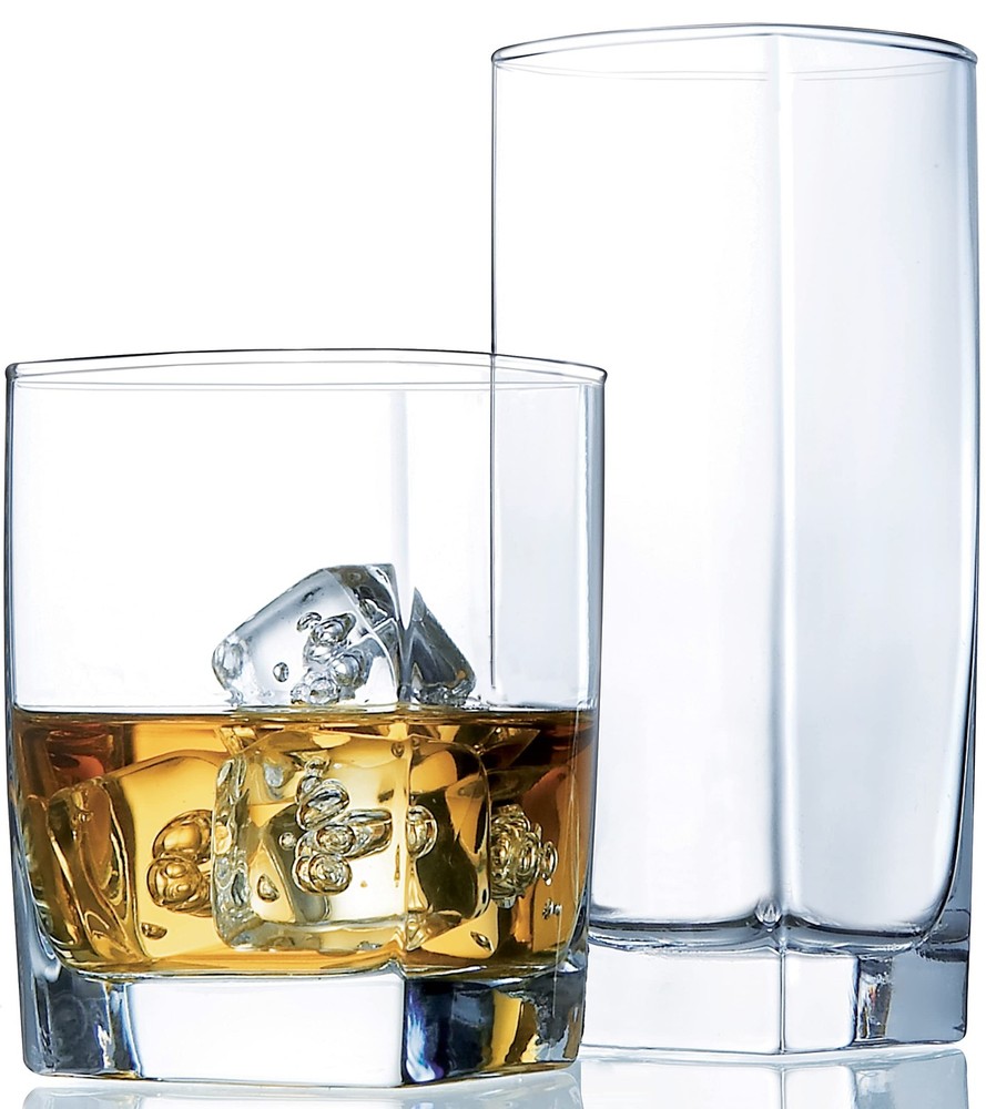 Collins 16-Piece Everyday Drinking Glasses Set for Kitchen Beverages